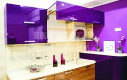 What colors go with eggplant color in the kitchen interior