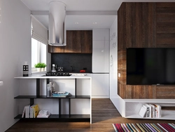 Small one-room kitchen design