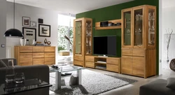 Living rooms made of solid oak photo