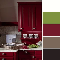 Interior Color Combination In Cherry Kitchen