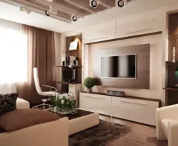 Furniture in a square living room photo