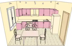 Planning the interior of a kitchen or dining room