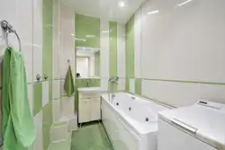 Бело зеленая ванна дизайн