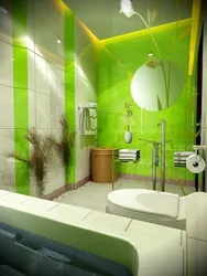 White green bath design