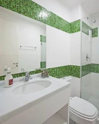 White green bath design