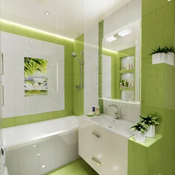White Green Bath Design