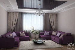 Living room design curtains sofa