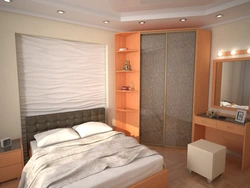 Bedroom With Corner Wardrobe Room Design