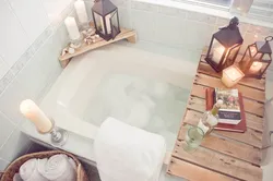 Photos of a house in a bathtub
