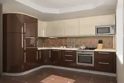 Chocolate Kitchen In The Interior Photo