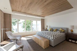 Wooden Ceiling In The Interior Of The Apartment