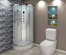 Mənzillərdə kiçik vannalar üçün duş kabinləri fotoşəkil