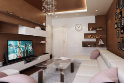 Living room interior in milky color photo