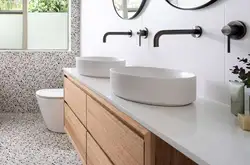 Интерьер ванной комнаты терраццо
