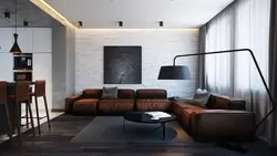 Bright Loft Living Room Interior