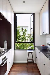 Small kitchen design with window