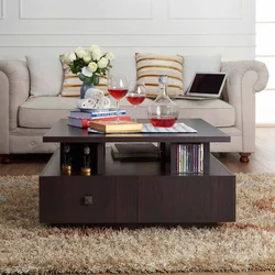 Table in the living room in a modern style photo design