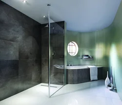 Дизайн ванной комнаты с открытой душевой