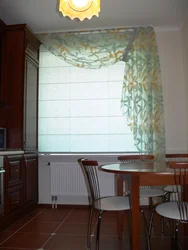 Window decoration in the kitchen in Khrushchev photo