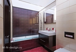 Дизайн ванной комнаты в 2 цветах