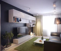 Design of a 19 sq m hall in an apartment