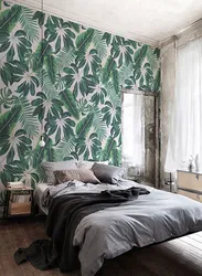 Bedroom design with leaves