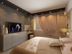 Stretch Ceiling Design In A Bedroom 12 Square Meters