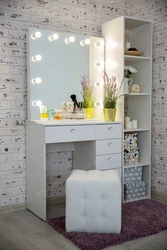 Makeup tables with mirror for bedroom photo