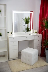 Makeup tables with mirror for bedroom photo