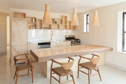 Modern tables for the kitchen in the apartment photo