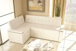 Ас үйдің интерьеріндегі ұйықтайтын диван фотосуреті