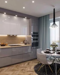 Kitchen design in modern style 2 meters