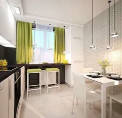 Kitchen design in modern style 2 meters