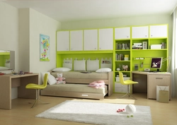 Photo of children's furniture in the apartment