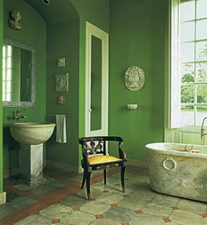 Olive bathroom design