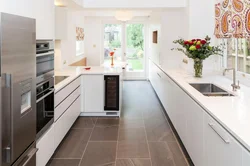 White kitchen countertop photo in the interior