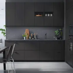 Kitchen design in graphite color