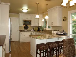 Photo Of Beige Suspended Ceilings In The Kitchen