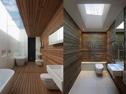 Bathroom made of laminate interior photo
