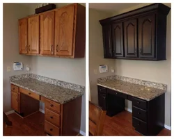 Покрасить кухню фото до и после