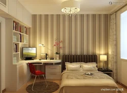 Дизайн спальной комнаты с рабочей зоной