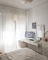 Дизайн спальной комнаты с рабочей зоной
