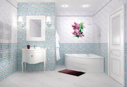 Photo of bathtub finishing panel tiles