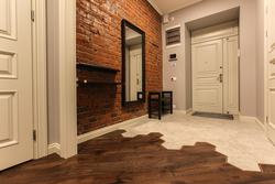 Photo of brown floor in the hallway