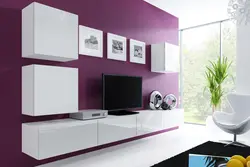 Modular living rooms white gloss photo