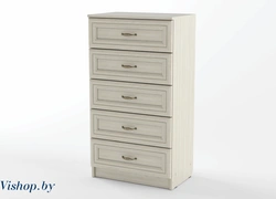 Narrow chest of drawers for the bedroom, depth 30 cm, with drawers photo