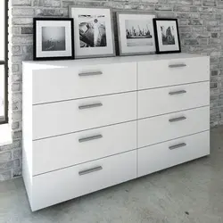 Narrow chest of drawers for the bedroom, depth 30 cm, with drawers photo