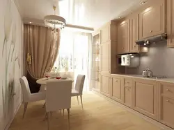 Kitchen design in sand colors