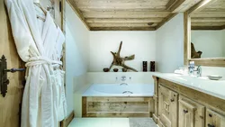 Ванная комната дизайн шале