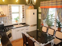 Corner kitchen with 2 windows photo